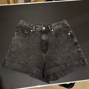 Grey Jean mini shorts